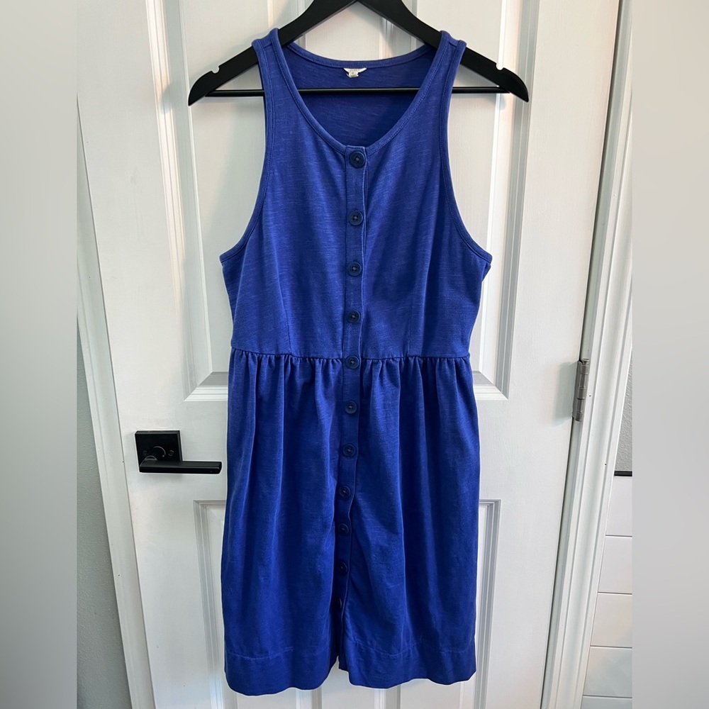 J Crew Button-Down Sleeveless Dress
